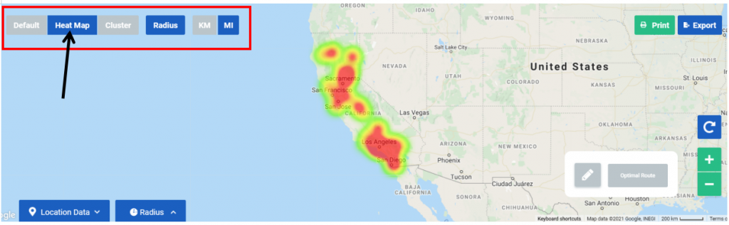 show my map heat map function
